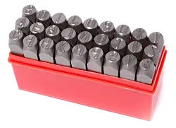 Набор штампов буквенных 3мм, 27пр., в пластиковом футляре  ...