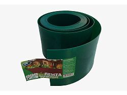 Лента бордюрная 15 см, цвет- зеленый, рулон (10м) садовая/газонная  ...