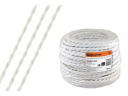 Ретро провод "Эко" 2х1,5 витой ГОСТ белый (50м)  