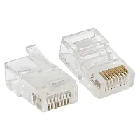 Коннектор RJ-45 TERACOM PRO неэкран. 8P8C 30мкд Cat.5E универс. (упак.10шт)  ...