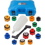 Воронка для заливки масла в двигатель а/м с пластиковыми адаптерами, набор 16пр.  ...Forsage F-908G2C