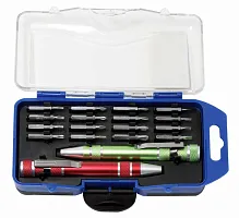 Набор отверток со сменными насадками18пр.(РН:00,0,1,2, PZ:00,0,1, SL:1.5,2.0,2.5,3.0, T:6-10) в кейс...