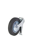 Колесо поворотное SCtB 80 200 мм резина с болтом и тормозом (F), шт  ...