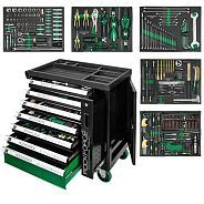 Тележка инструментальная 7-и полочная с набором инструментов 274пр и дополнительной боковой секцией ...Rock FORCE RF-55300YZ