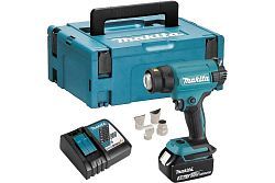 Термовоздуходувка DHG 181 ZK в кейсе, набор сопл + АКЦИЯ АКБ BL 1860 со скидкой 50% (10 Вт, 2 скор.,...