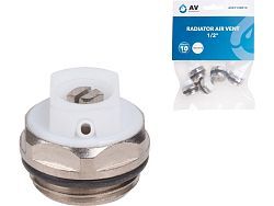 Воздухоотводчик 1/2"  (кран Маевского) для радиатора,(5 шт. инд. упак.)   ...