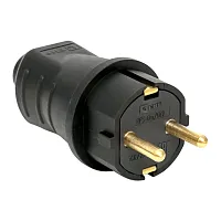 Вилка прямая каучуковая 230В 2P+PE 16A IP44 Марс  