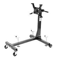 Кантователь двигателя складной 454кг (4 колеса, 3 страховочных упора) RockFORCE ...