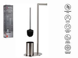 Ершик с держателем для туалетной бумаги, нержавеющая сталь  ...