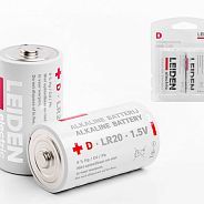 Батарейка D LR20 1.5V alkaline 2шт.  LEIDEN ELECTRIC 808005
