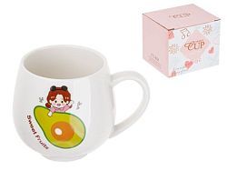 Кружка керамическая, 350 мл, Sweet fruits, авокадо  