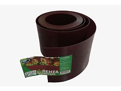 Лента бордюрная 25 см, цвет- коричневый, рулон (10м) садовая/газонная  ...