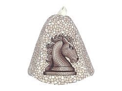 Шапка для бани и сауны "Ход конем" , войлок, "Банные штучки"  ...