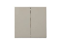 Выключатель 2 клав. (cкрытый, узел, 10А) песочный, Carre  