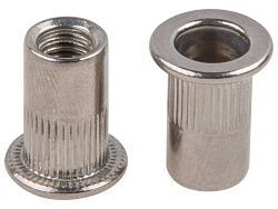 Заклепка резьбовая М10 нерж.сталь (А2), цилиндрический бортик (250 шт в карт. уп.)  ...