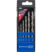 Сверла по металлу, набор 6пр. 2-8мм  Forsage F-DBS06