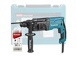 Перфоратор HR 2470 X20 в чем. + набор буров D-00703 5 шт. (780 Вт, 2.4 Дж, 3 реж., патрон SDS-plus, ...