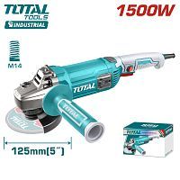 Углошлифмашина ,500Вт, 9300об/мин,125мм, М14, посад.22,2мм,  