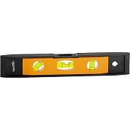 Уровень, 225 мм, 3 глазка, магнитный, пластмассовый "Торпедо" (II)  ...Sparta 346055