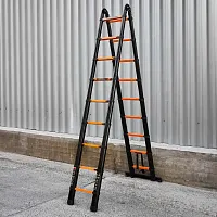 Лестница-стремянка телескопическая алюм. бытовая 2.8+2.8м (9+9 ступ.)  ...