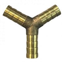 Штуцер пневматический Y-образный "елочка" 10мм (латунь)  ...