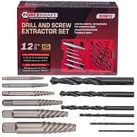 Набор экстракторов резьбы и сверл 12пр.  
