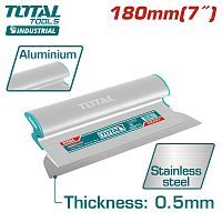 Шпатель-правило нерж. с алюм. ручкой 180 мм  