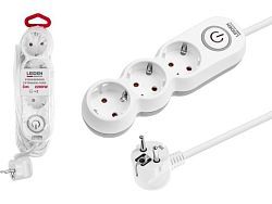 Удлинитель 5м (3 роз., 2,2кВт, с/з, выкл, ПВС 3х0,75)  