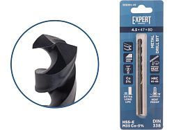 Сверло по металлу ц/х 4.5х47х80 мм HSS-Co Black EXPERT (кобальт 5%)  