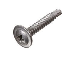 Саморез 4.2х16 мм с прессшайбой, со сверлом, нерж.сталь (А2) (50 шт в зип-локе)  ...