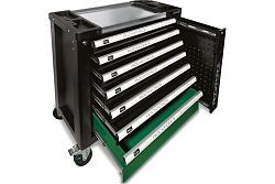 Тележка инструментальная 7-ми полочная с набором инструментов 172пр. и дополнительной боковой секцие...