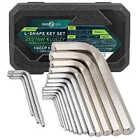 Ключи Г-образные 6-гранные, набор 13+3пр. (2, 2.5, 3-8, 10, 12, 14, 17, 19мм + T25, T30, T40)  ...