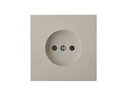 Розетка 1-ая (скрытая, б/з) песочная, Carre  