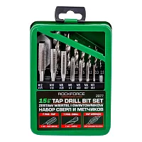 Набор сверл и метчиков, 15пр RockFORCE 