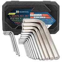 Ключи Г-образные 6-гранные, набор 13+3пр. (2, 2.5, 3-8, 10, 12, 14, 17, 19мм + T25, T30, T40)  ...