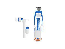 Арматура для смывного бачка, однорежимная, с боковой подводкой, (крепеж из нерж. стали)  ...