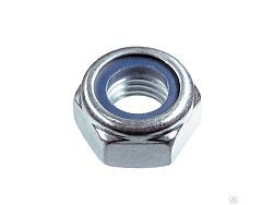 Гайка М8 со стопорным кольцом, цинк, DIN 985 (10 шт в зип-локе)  ...