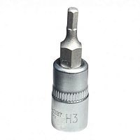 Головка 1/4" с насадкой HEX 3 мм, длина 37 мм  