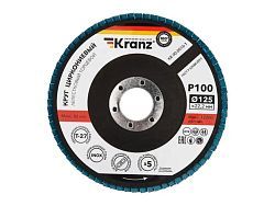 Круг лепестковый 125х22,2мм P100 циркониевый плоск. INOX  