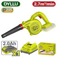 Воздуходувка аккумуляторная, 20В, 1 АКБ 2,0 А/Ч,  