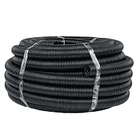 Труба гофр. ПНД с протяжкой d63 мм (15 м) черная-Plast  