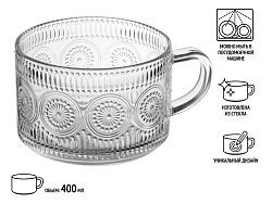 Кружка стеклянная, 400 мл, серия Аntique  