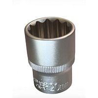 Головка торцевая 1/2" 12гр. 20 мм, L38 мм, CrV  