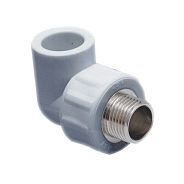 Колено ПП комбинированное наружная резьба 20х1/2", серый  ...РосТурПласт 11049