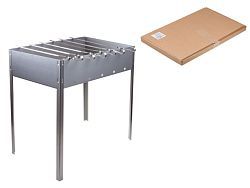 Мангал сборный "Стандарт" с шампурами в г/карт.кор. (500х300 х500х0,7толщ., 6 шамп.)(разме...