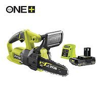 ONE + / Пила цепная, 18В, 1АКБ 2,5 А/ч,  RYOBI RY18CS20A-125