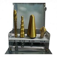 Сверла по металлу специальные, HSS 4241, набор 4 предмета  