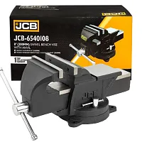 Тиски стальные поворотные с наковальней 8''- 200 мм  