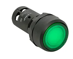 Кнопка SW2C-10D с подсветкой зеленая NO  