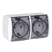 Владивосток Розетка 2-местная 16А с зазем. с кр. IP54  